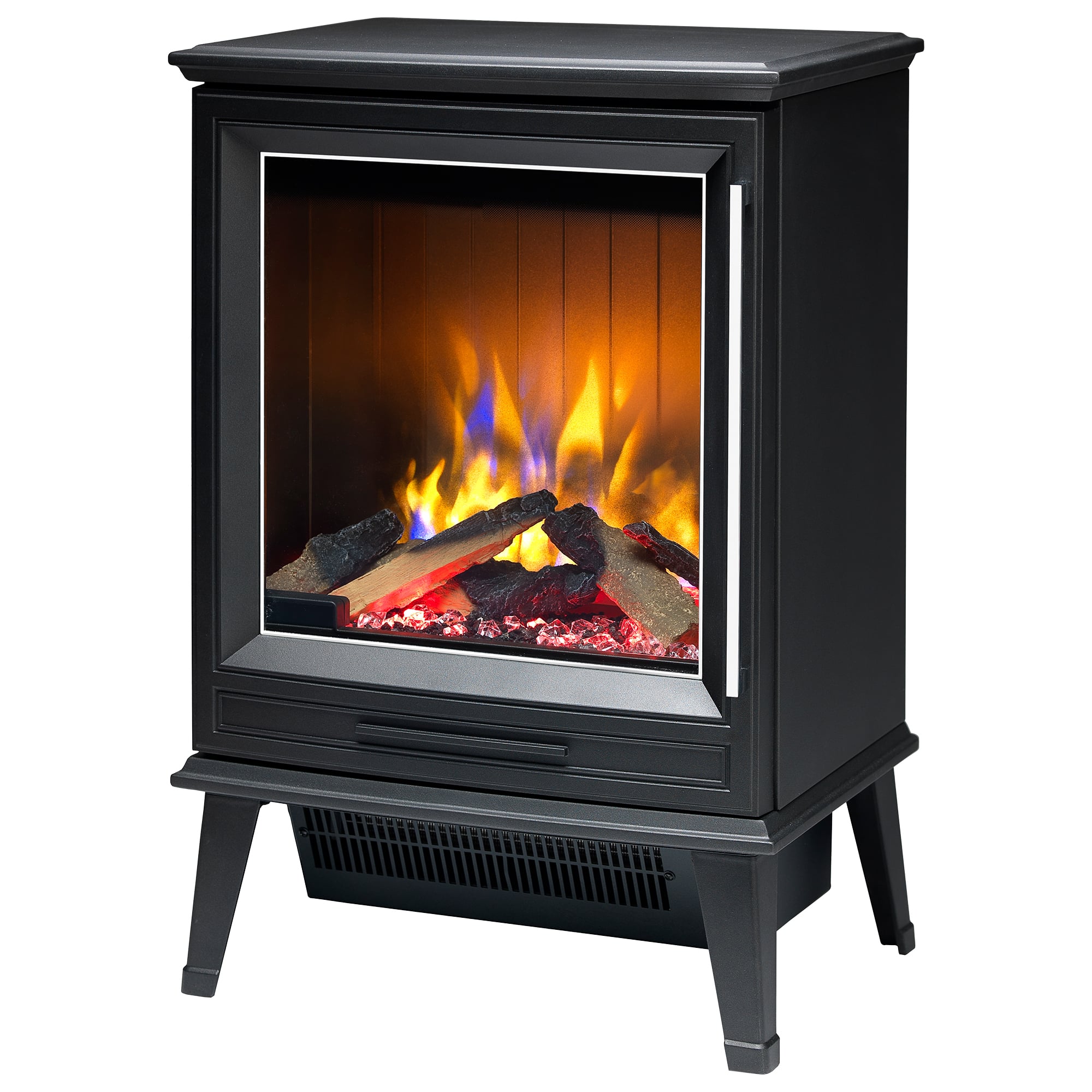 Electric Fire Stove Black Wood