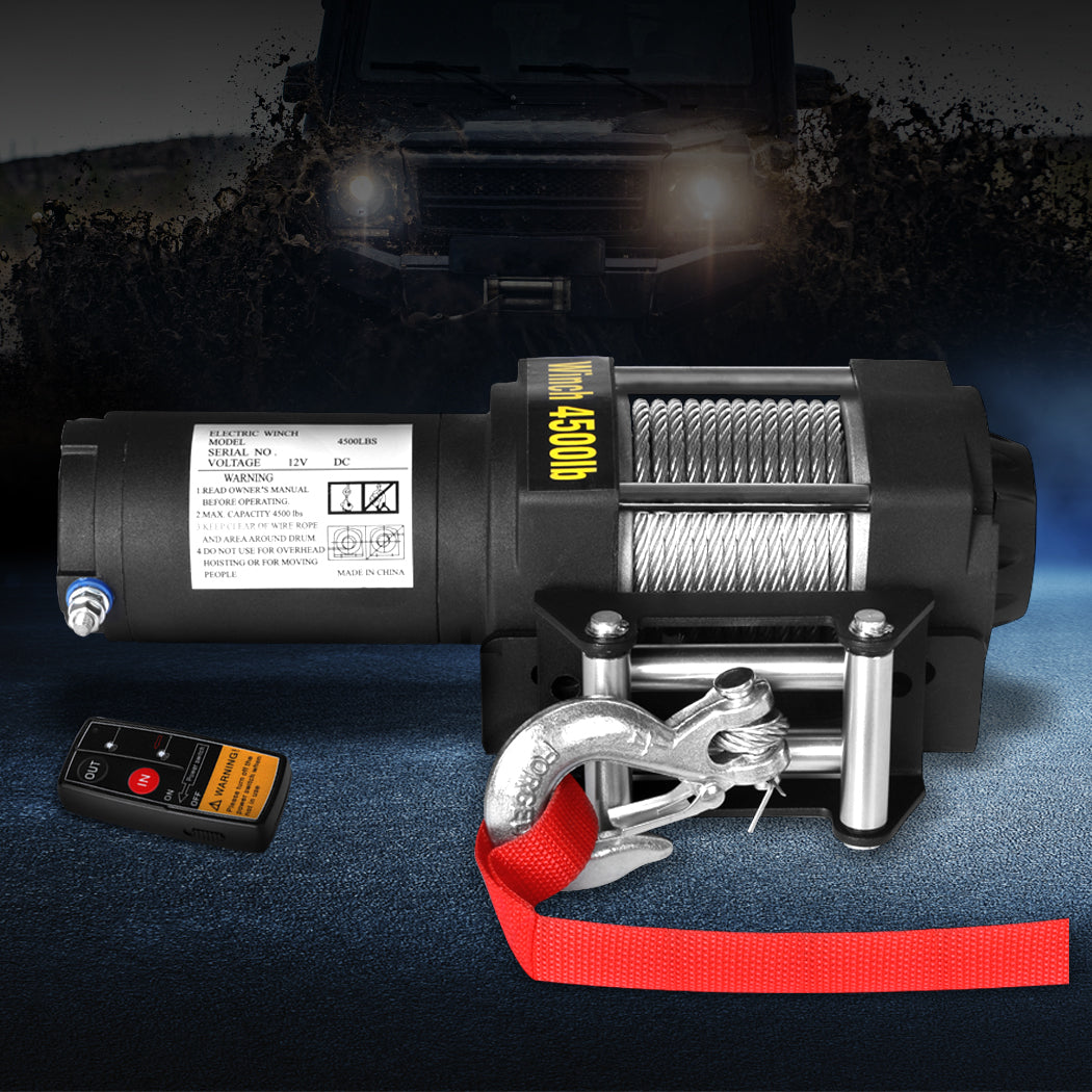 Electric Winch 4500LBS/2041KG 12V Wireless with SC9 id