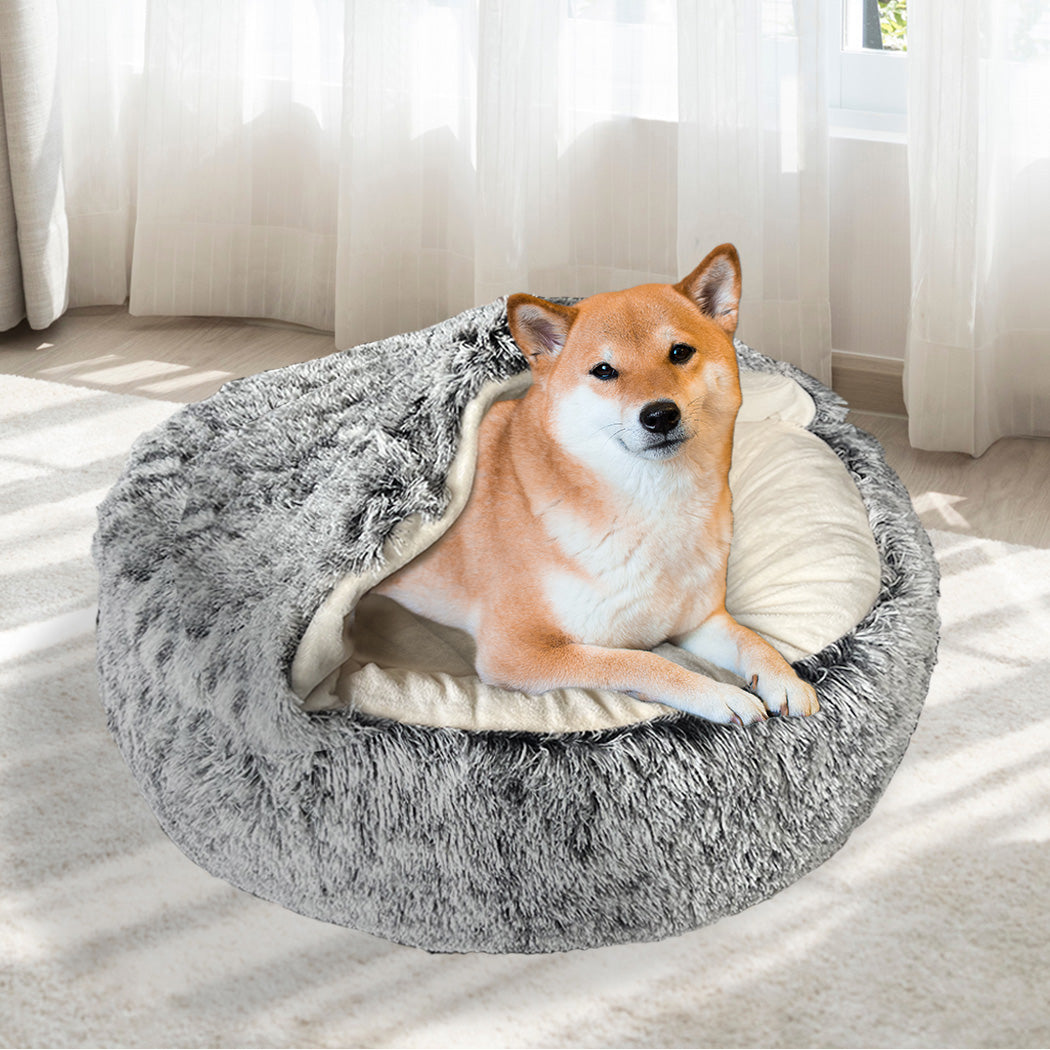 Large Plush Dog Calming Bed Warm Soft Pet Cushion Comfort Mattress