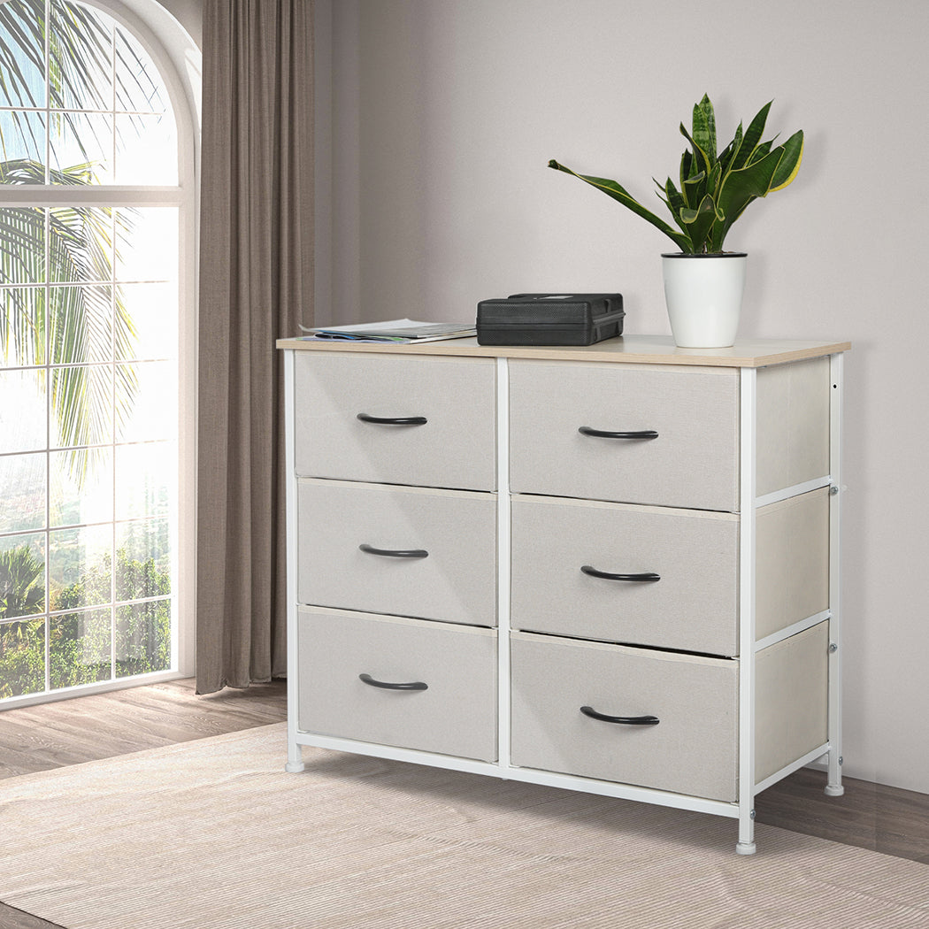 Beige Storage Cabinet Tower 80x30x63cm