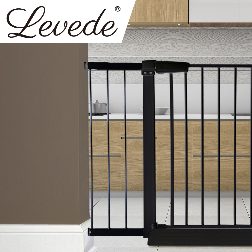 Baby Safety Gate Adjustable Pet Black 20cm Extension | Kids Security
