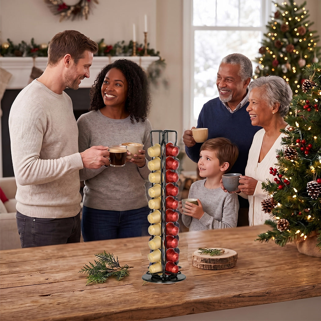 Coffee Pod Holder Rotating 40 Capsule Rack | Simpledeals