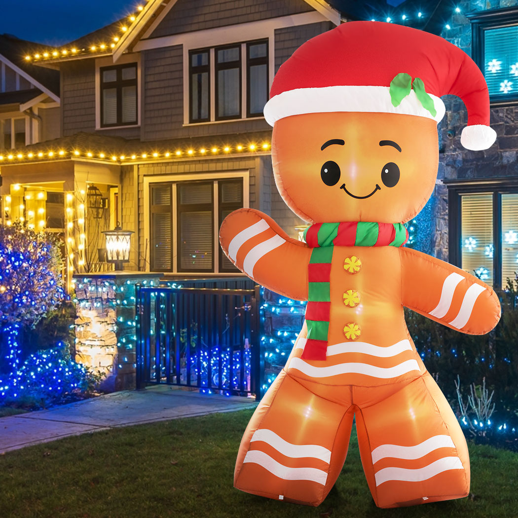 Christmas Inflatable - Gingerbread with Marvel Xmas Led Lights