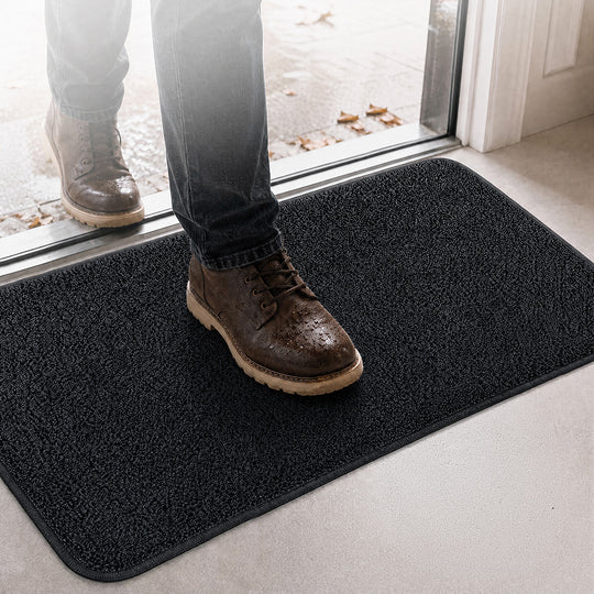 Indoor Door Mat Non Slip Grey 90x60cm