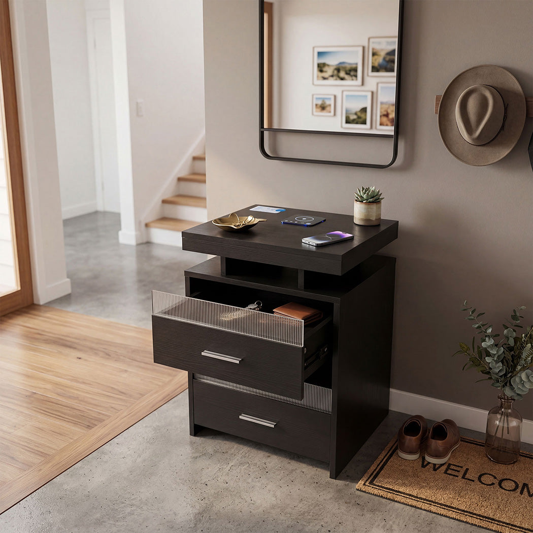 Smart Bedside Table Charging Station 45x40x60cm