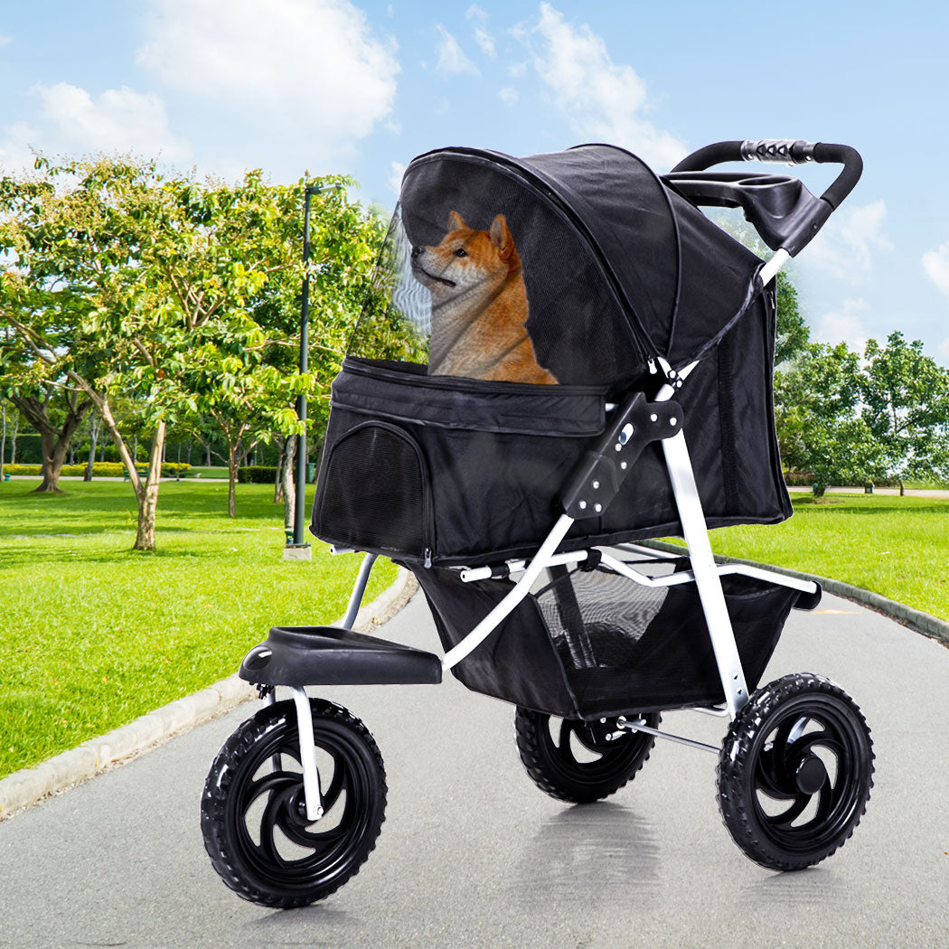 Pet Stroller Pram Dog Carrier Trailer