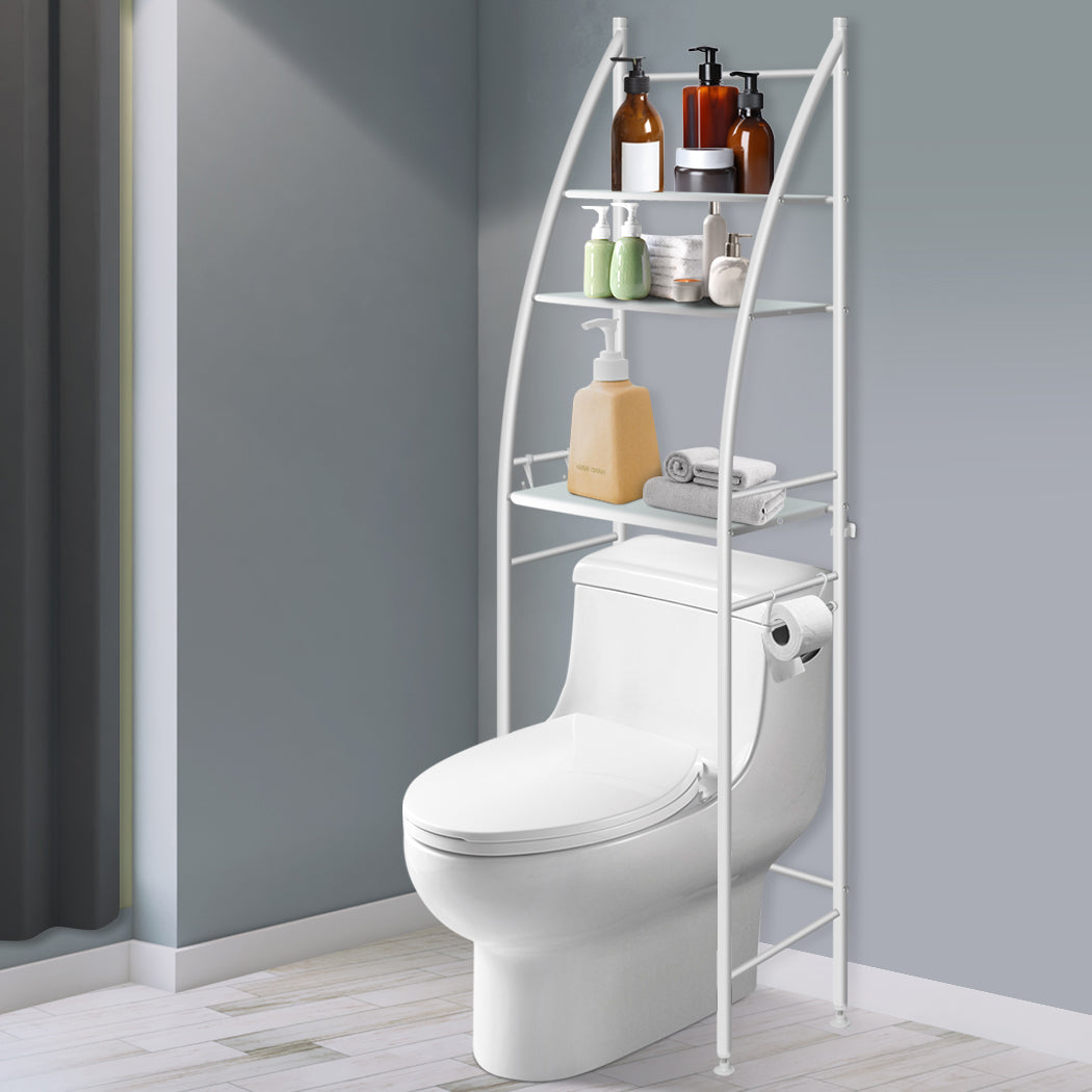 3 Tier Over Toilet Storage Shelf White