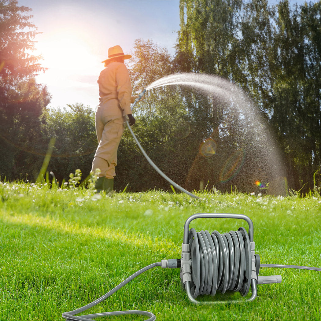 Portable Hose Reel 20M Grey 11x15cm