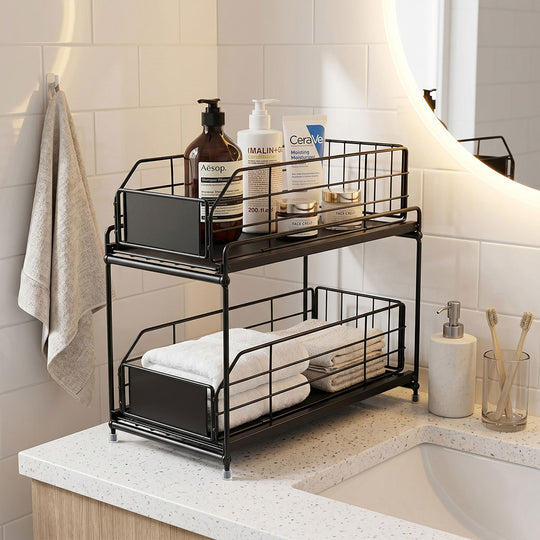 Pull Out Cabinet Organiser 2 Tier Under Sink - Home & Garden