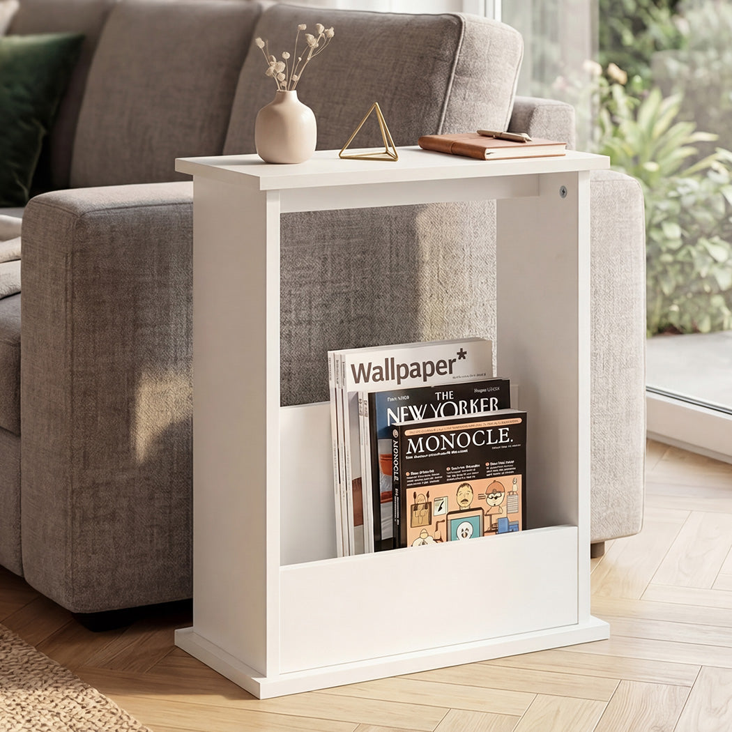 Narrow Side Table Magazine Rack Slim 18cm | Simpledeals