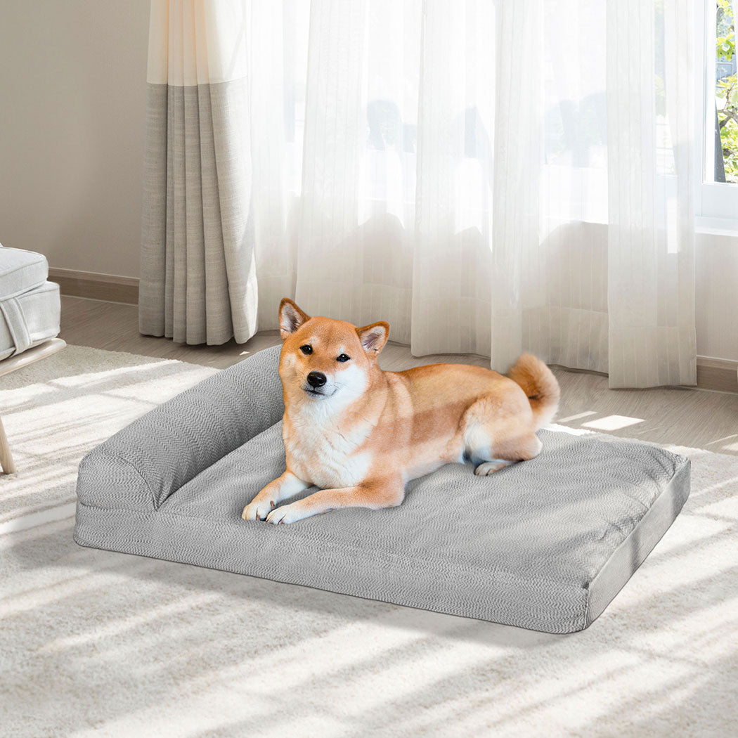 Chew-Proof Orthopedic Pet Bed (Grey)