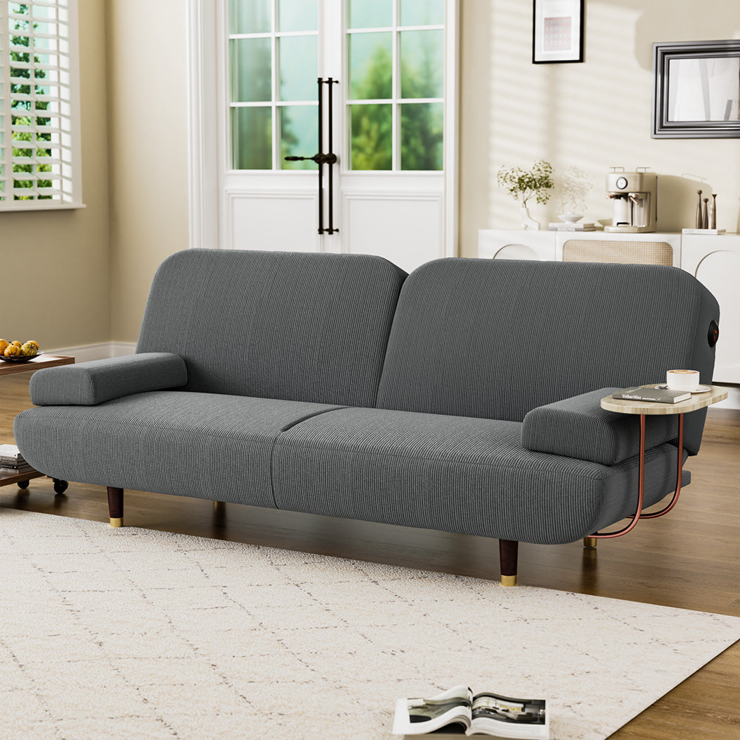Luxury CONVERTIBLE SOFABED WITH USB CHARGE AND SIDE TABLE Durable