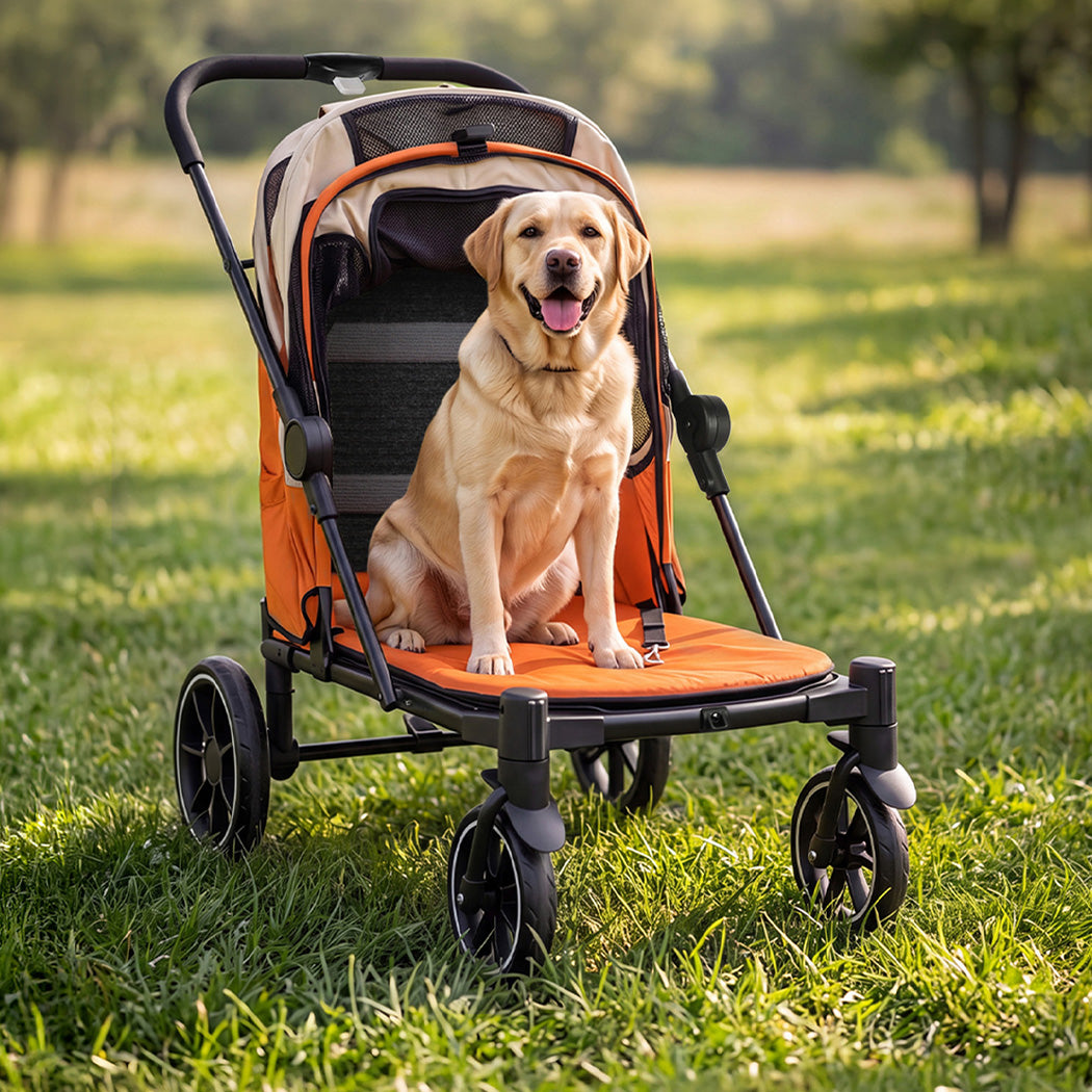 Pet Stroller Orange Foldable 16x26cm