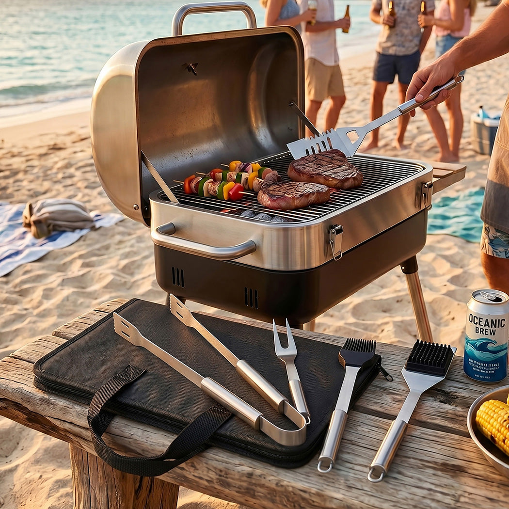 29pc BBQ Tool Set Stainless Steel Grill Kit | Simpledeals