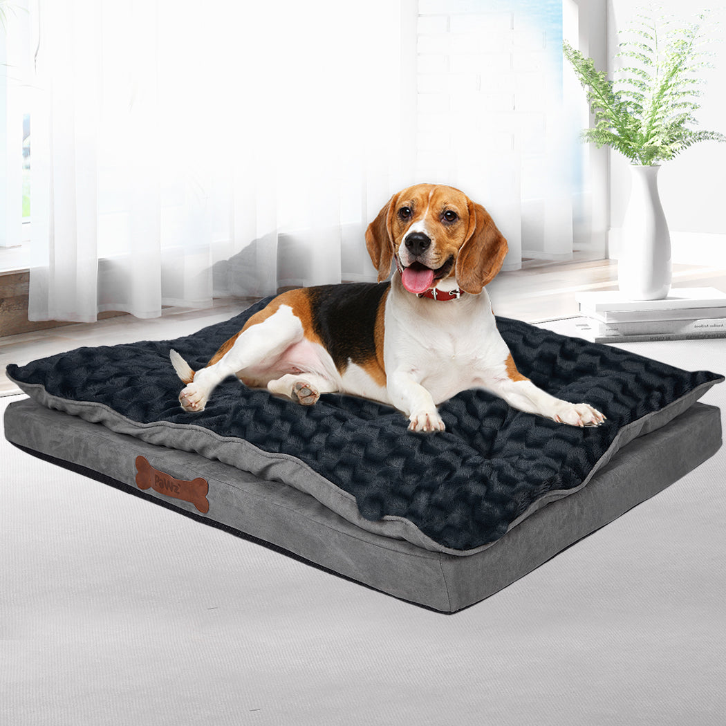 Dog Calming Bed Warm Soft Plush Comfy S Grey Small