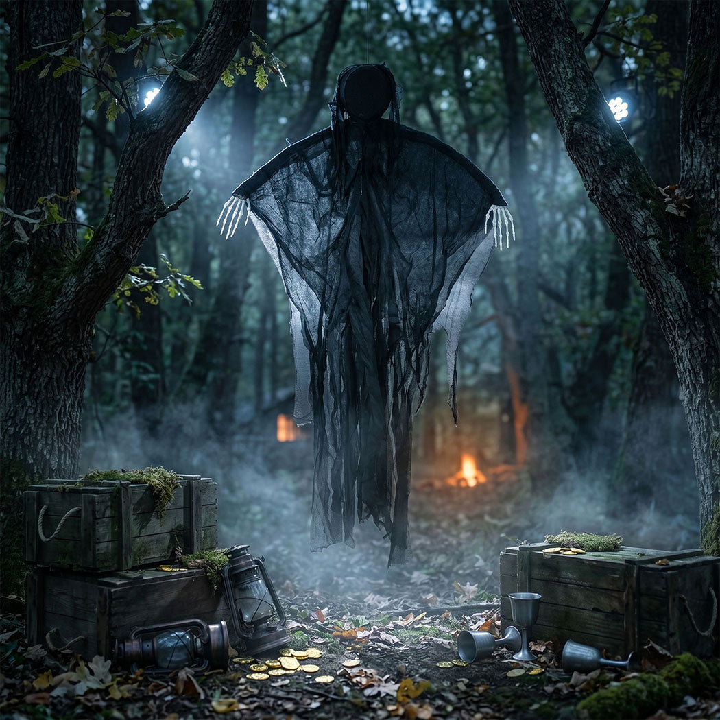 Grim Reaper Decoration Large Black 130x6x46cm