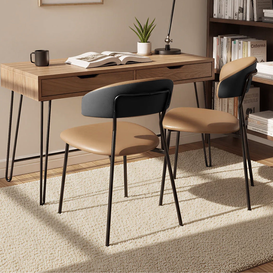 Brown Leather Dining Chairs