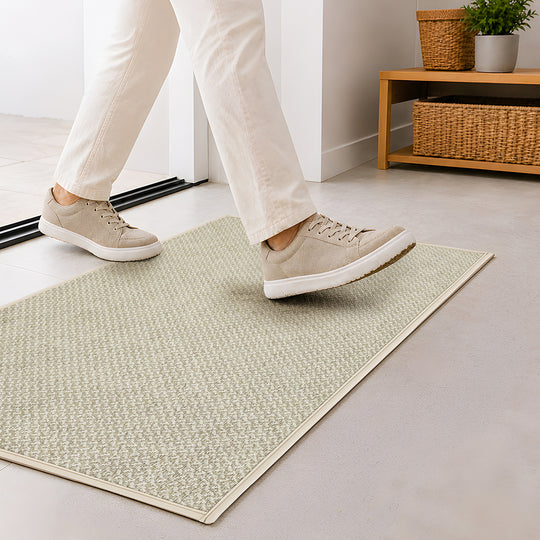 Front Door Mat Non Slip Brown 76x43cm