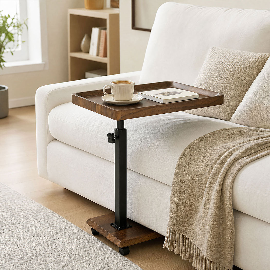 C Shaped Side Table Height Adjustable Swivel | Simpledeals
