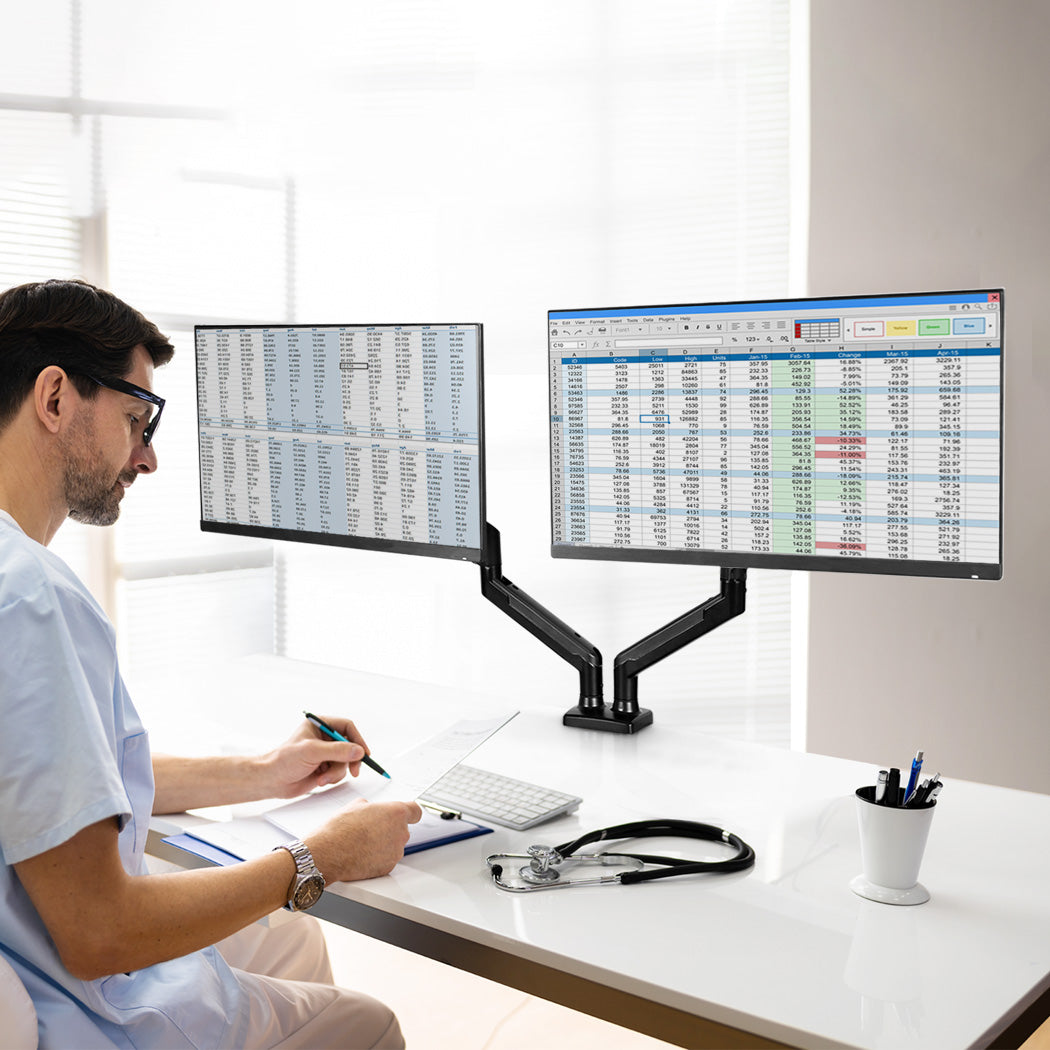 Dual Arm Monitor Stand Adjustable