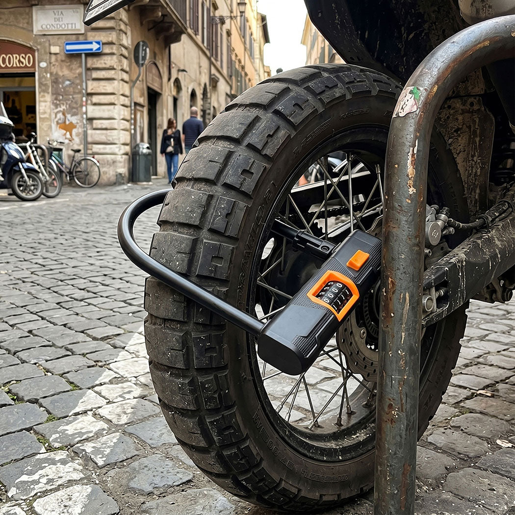 4-Digit Bike D Lock Security Cable Anti-Theft | Simpledeals