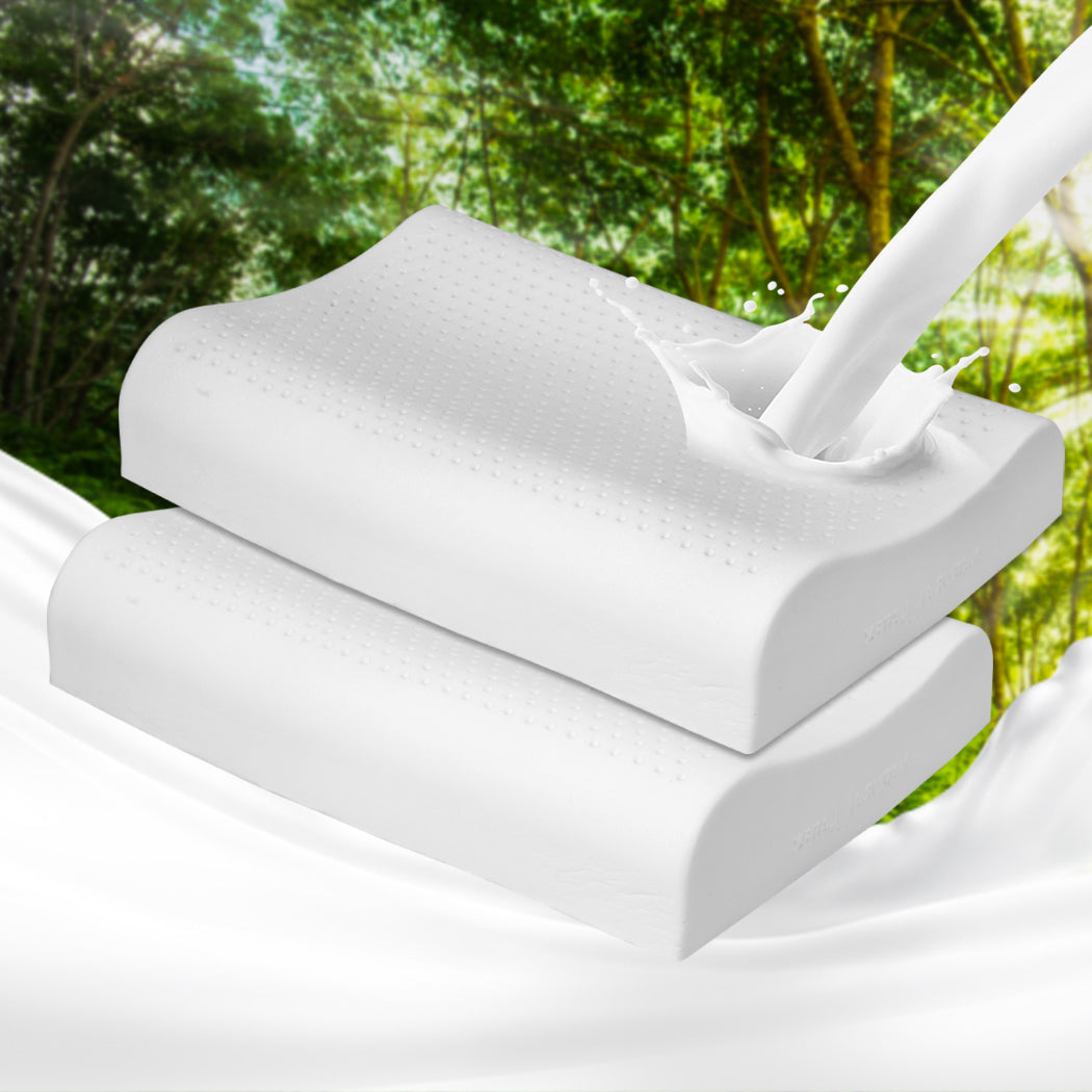 2x Natural Latex Pillow Removable