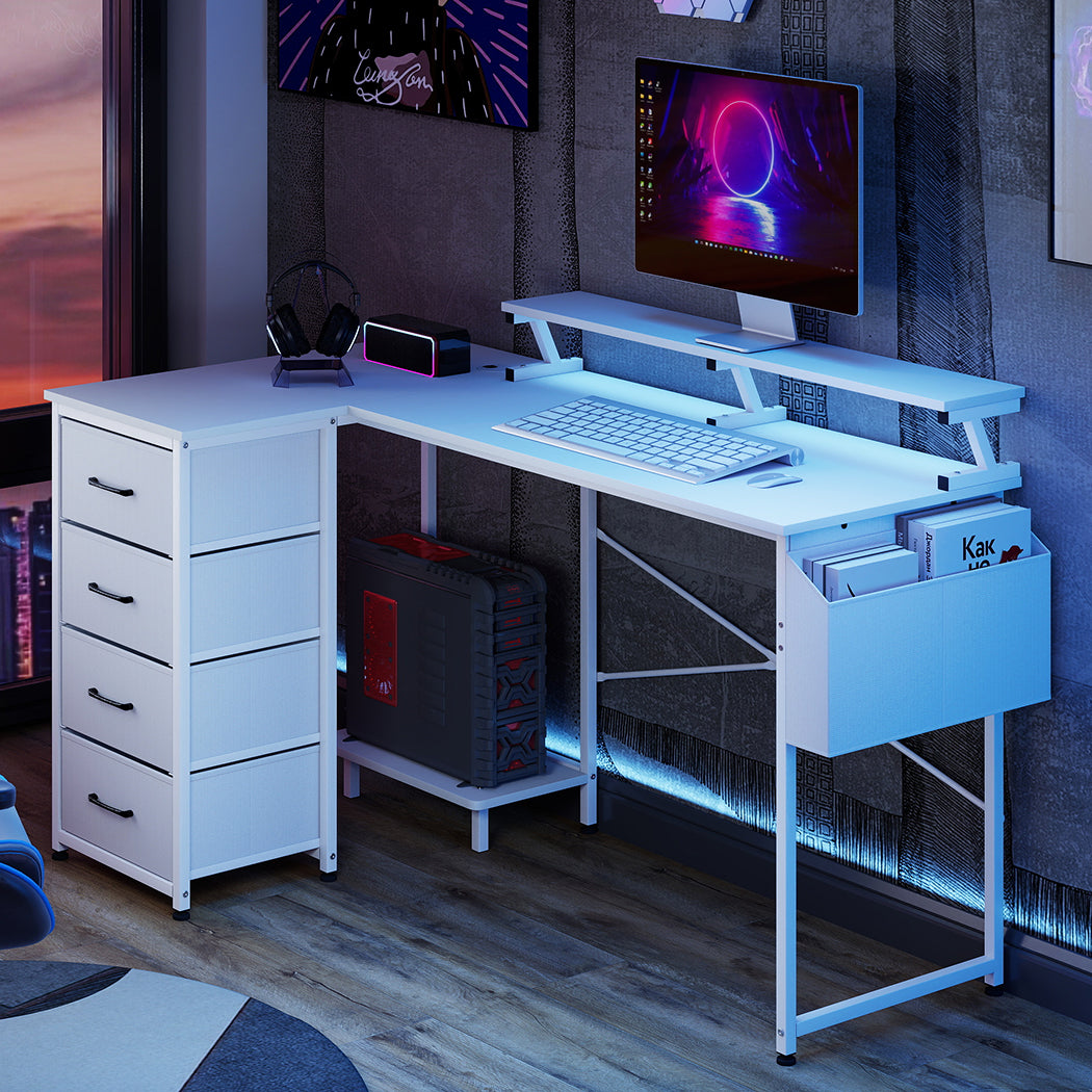 Gaming Desk With Storage 140x80x87cm