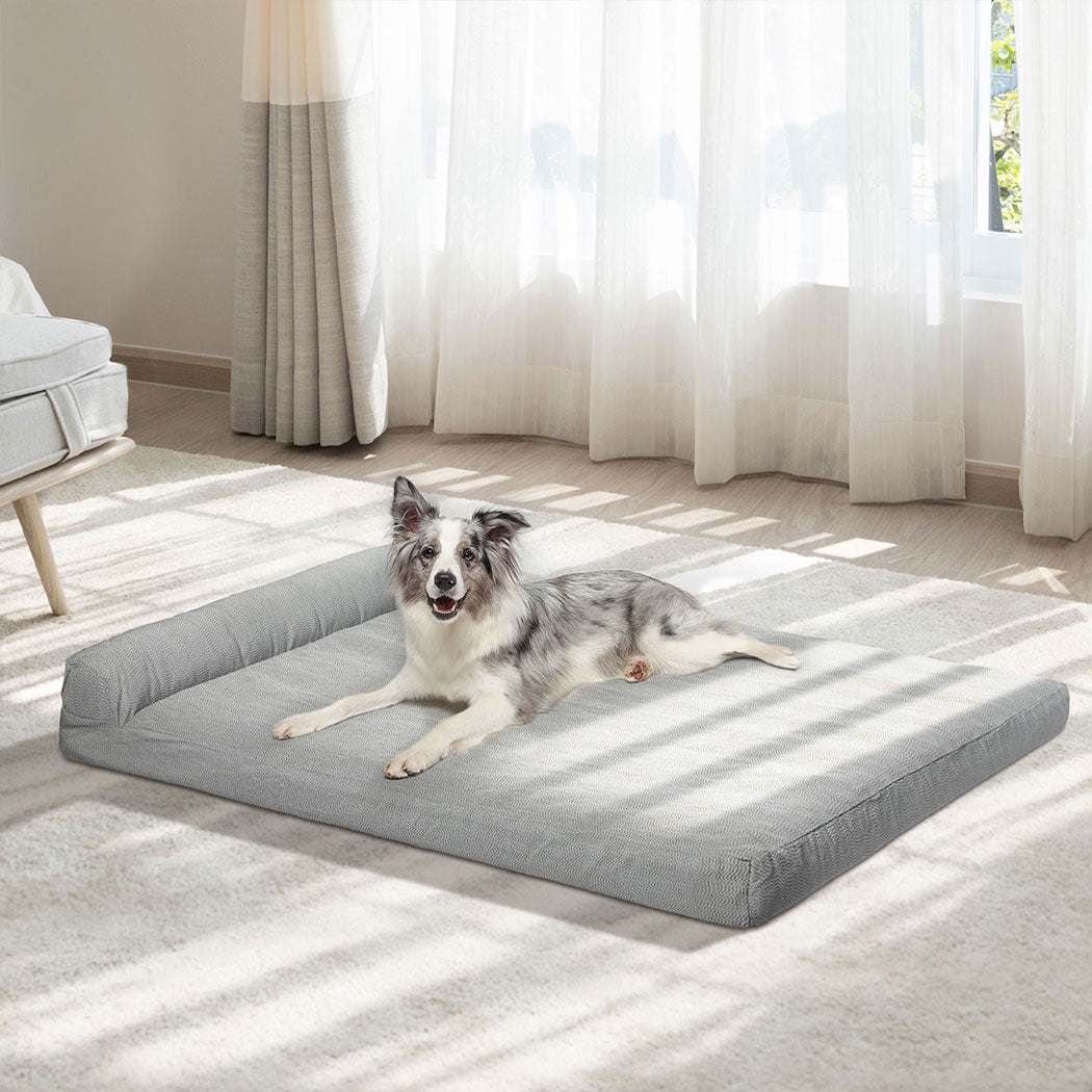 Chew-Proof Orthopedic Pet Bed (Grey)