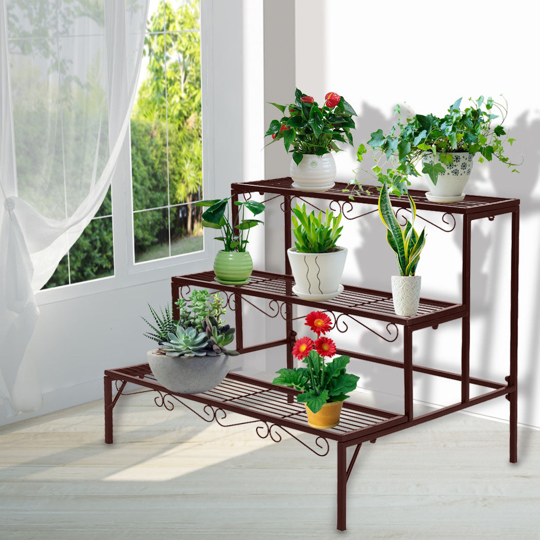 Stylish Plant Stand 3 Tier Rectangle