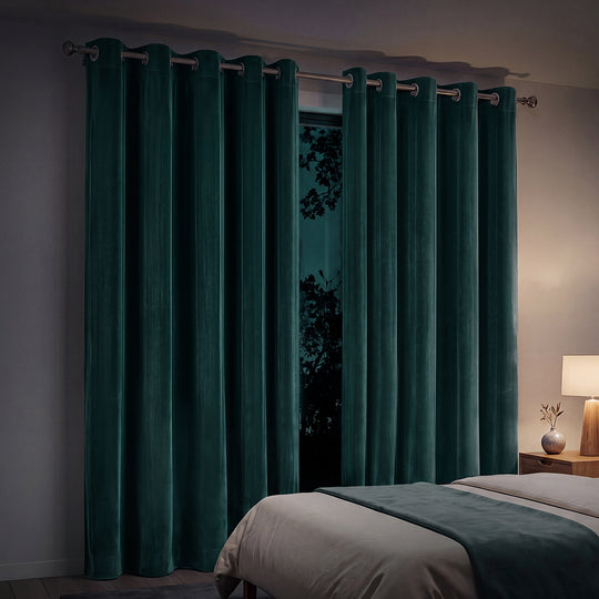 Velvet Blackout Curtains 2 Panel 180x230cm | Simpledeals
