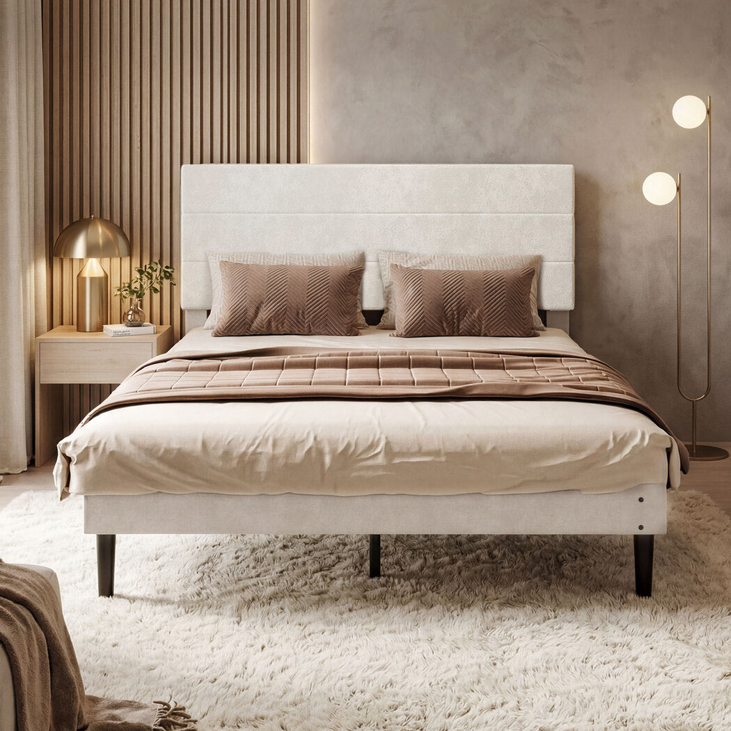 Double Bed Frame Upholstered 190x139.5x113cm
