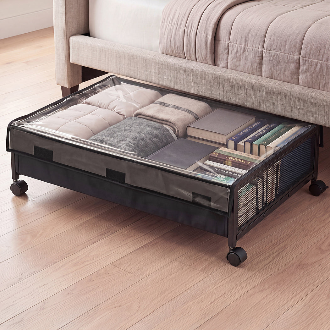Under Bed Storage Boxes 48L Wheels Dustproof | Simpledeals