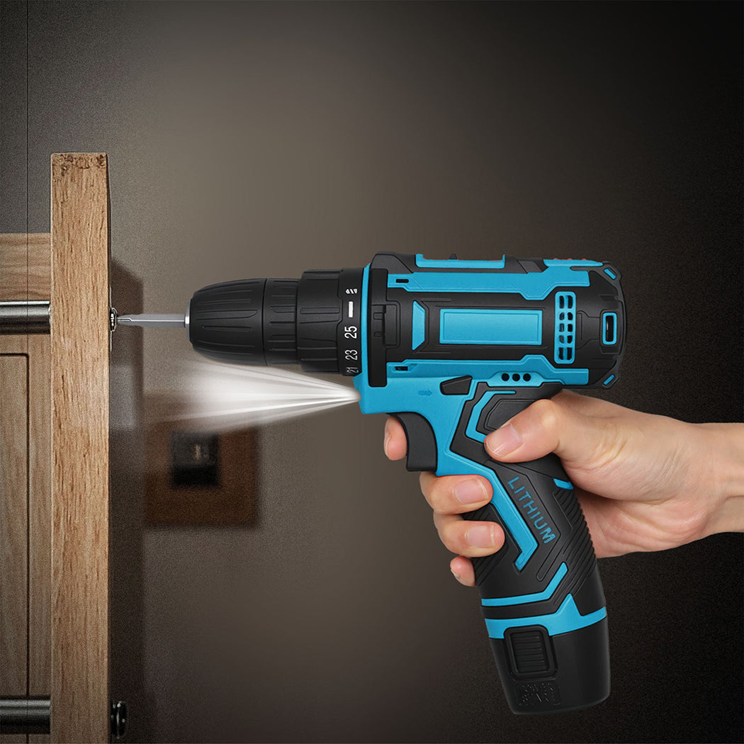 Cordless Drill Kit 12V Compact 19x6x20cm