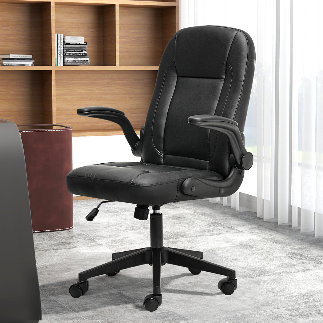 Executive Office Chair PU Leather 65x68x100cm