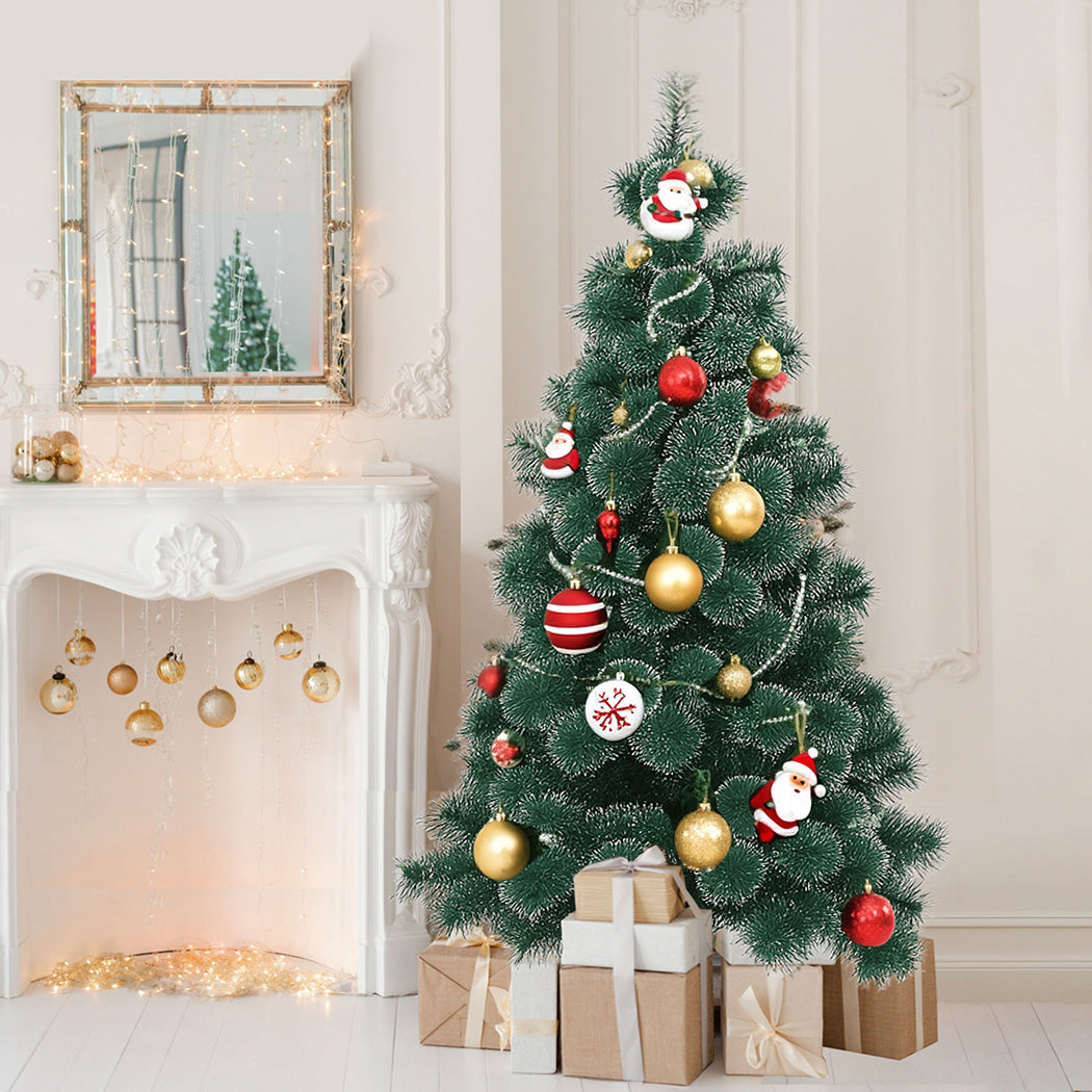 Ergonomic 1.5M 180 Tips Christmas Tree Full Pine Needle  Durable with id2&3