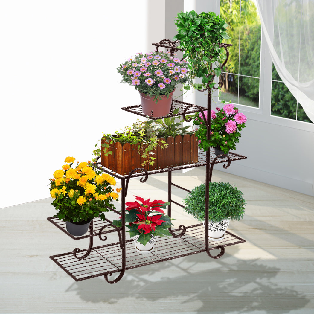 Plant Stand Outdoor Indoor Metal - Bronze