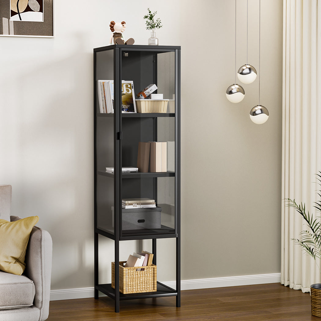 Compact Glass Display Cabinet Collections Storage  High Back Support with id11&12