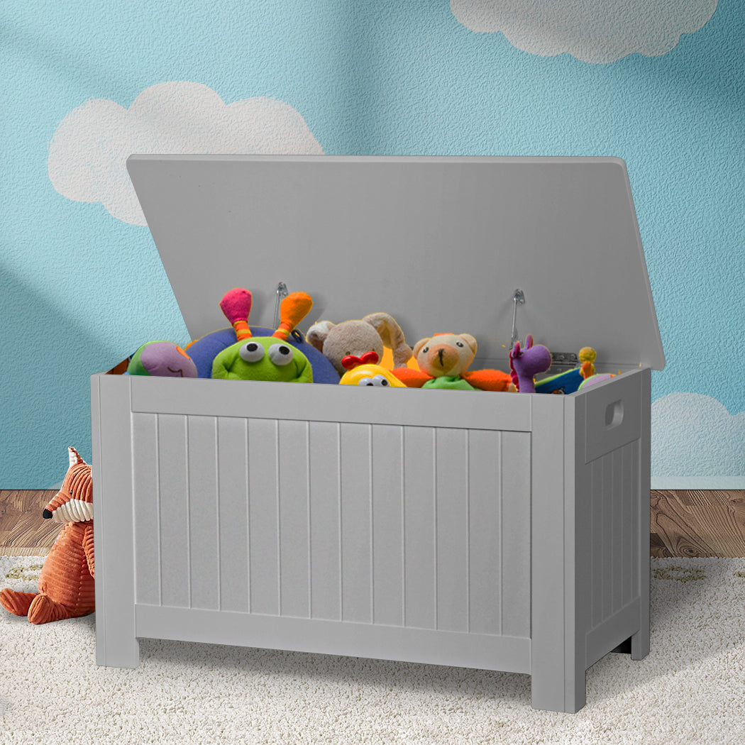 Kids Toy Box Storage Chest Cabinet Grey