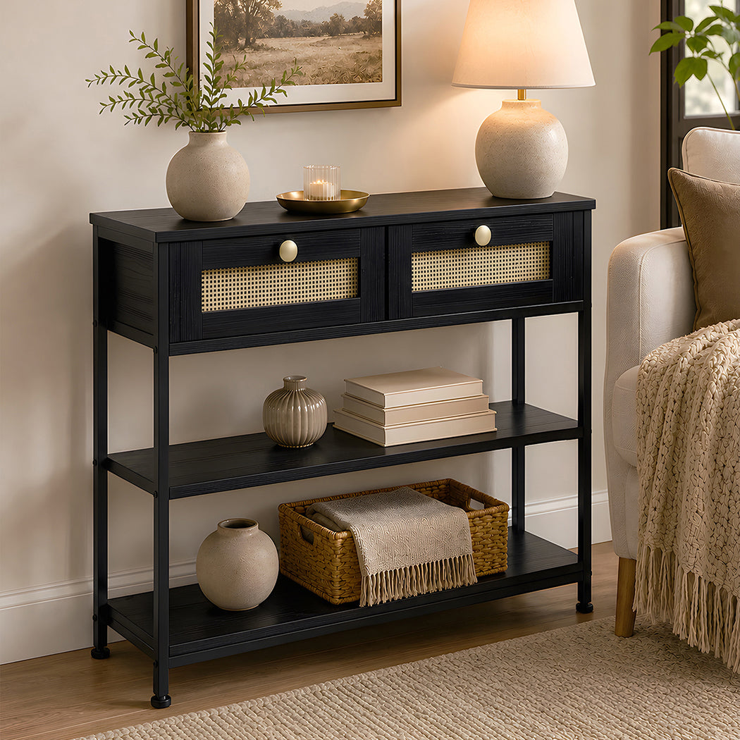 Console Table With Drawers Slim 35x11.5cm