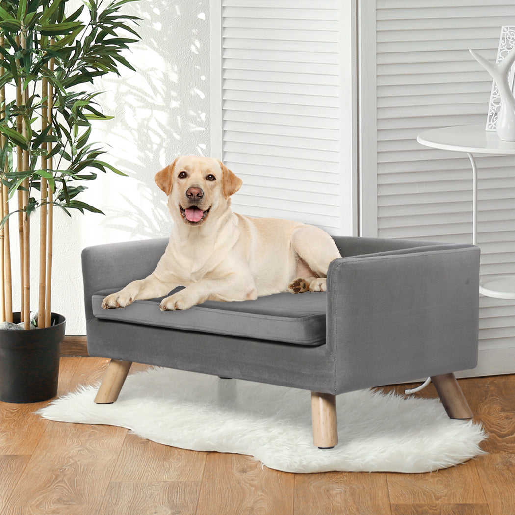 Pet Sofa Bed Dog Warm Soft Lounge - Grey
