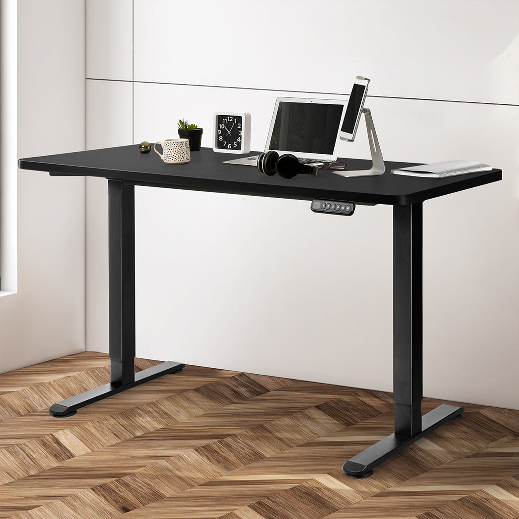Elegant Motorised Standing Desk Adjustable 140cm Black 1000x 1MM