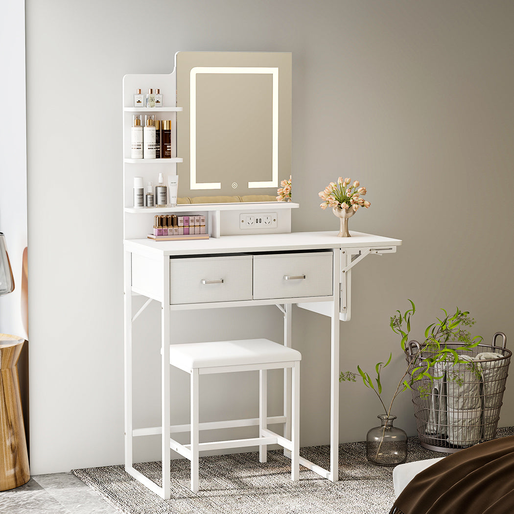 Dressing Table With Led Mirror 83x40x136cm