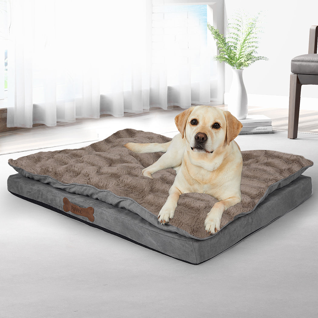 Dog Calming Bed Pet Cat Removable S Khaki Small with Cover Washable Orthopedic Memory