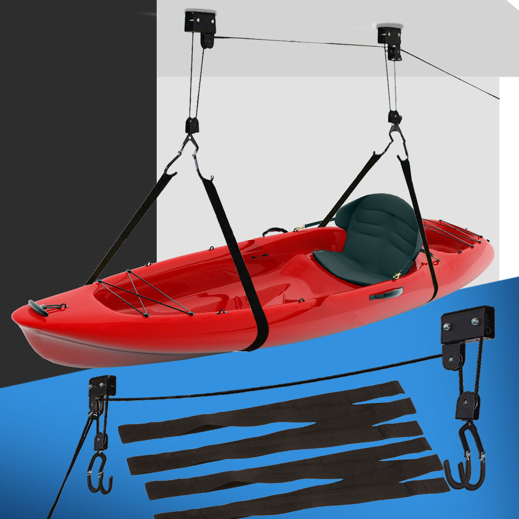 Monvelo Kayak Hoist Pulley 54KG Bike, Ladder Garage Ceiling Storage