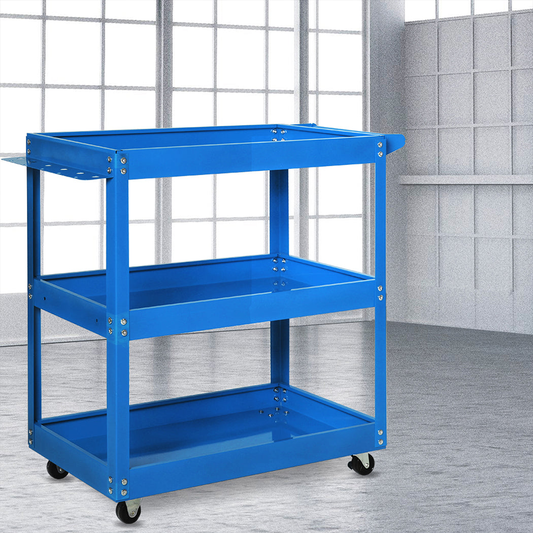 Tool Cart Trolley Toolbox Blue, Tier Workshop Storage Organizer
