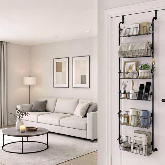 Over Door Pantry Organiser 6 Tier Metal Rack - Home & Garden