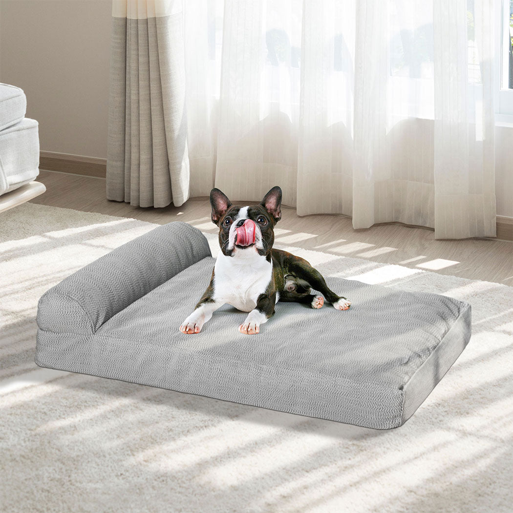 Chew-Proof Orthopedic Pet Bed (Grey)