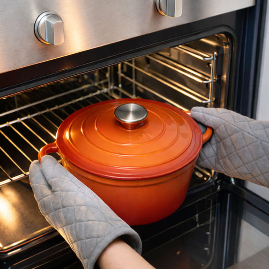 Cast Iron Dutch Oven Orange 24x30.5x17cm
