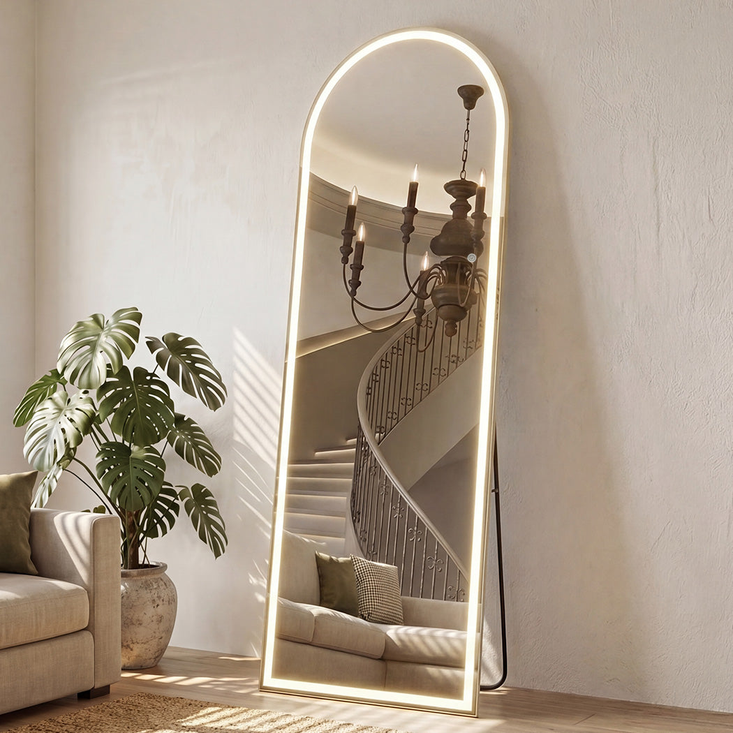 165cm Arched LED Full Length Mirror Floor Wall | Simpledeals
