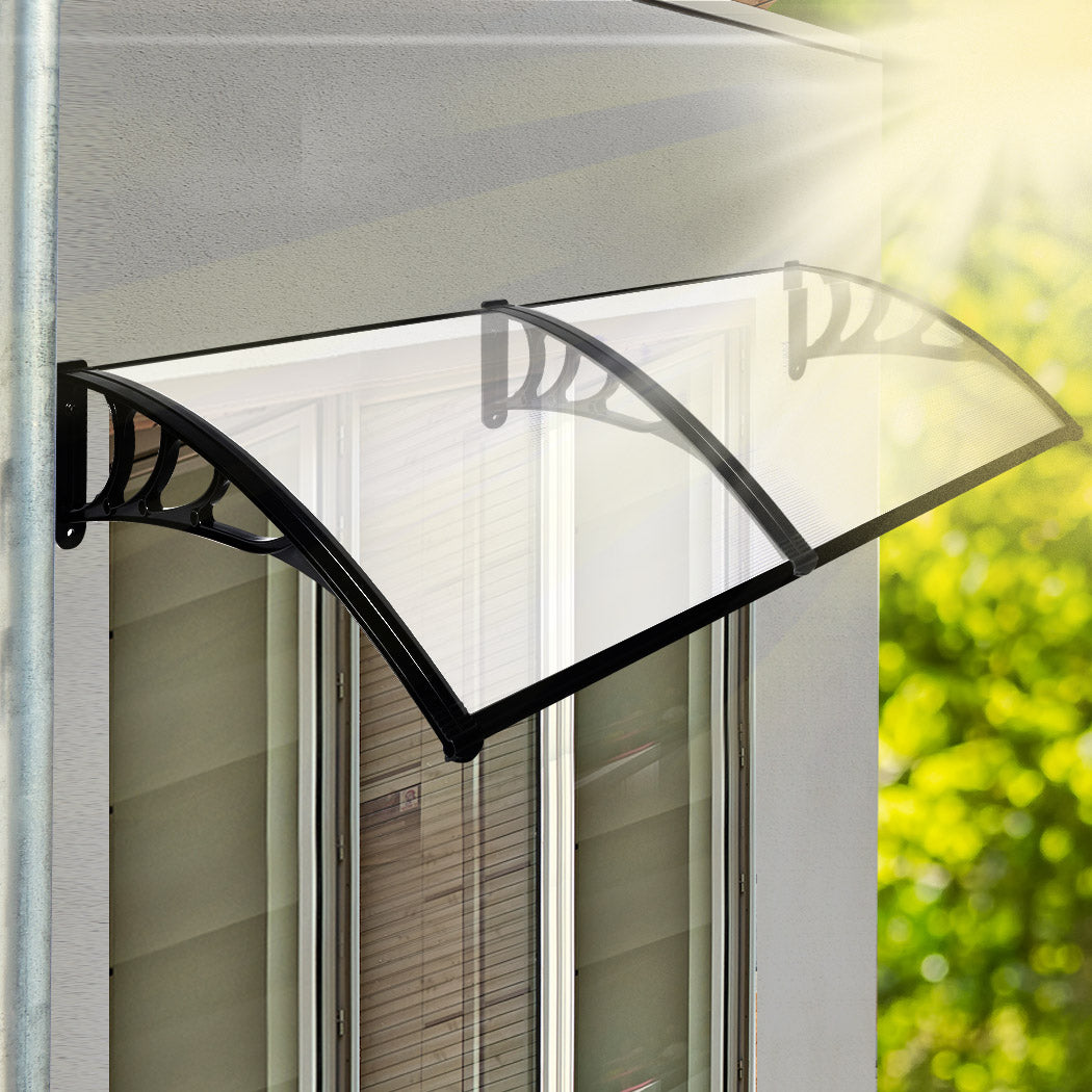 Window Door Awning Outdoor 1M X 2.4M Transparent 1x2.4M